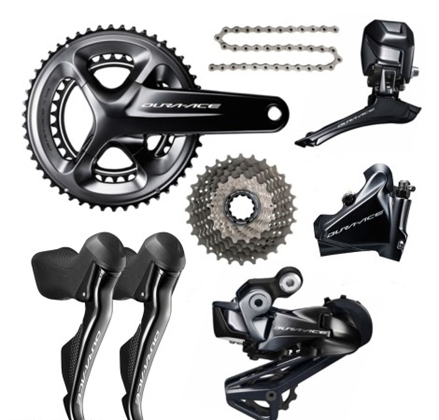 Shimano Dura Ace R9170 DI2 Disc Groepset Compleet